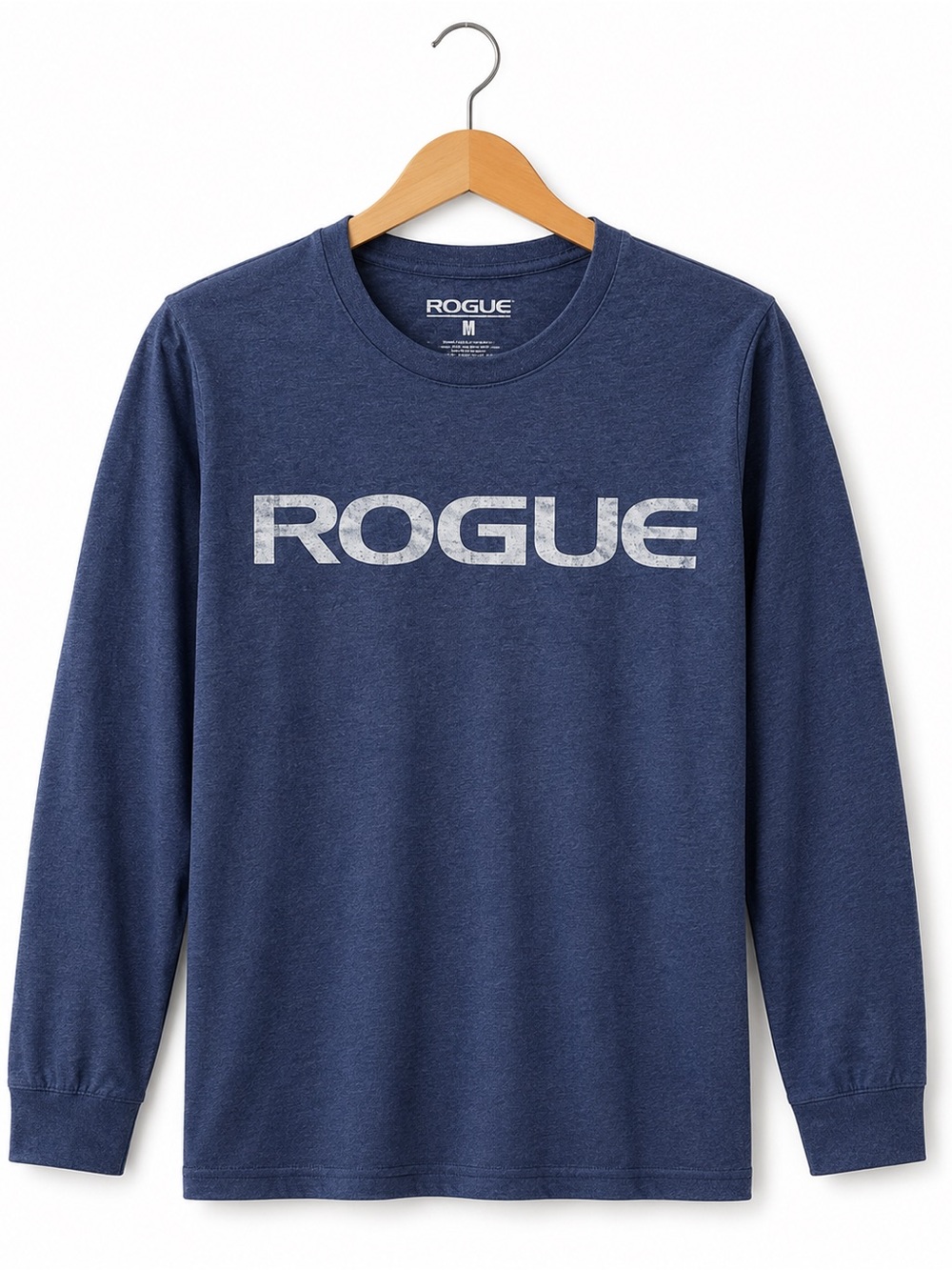 Rogue Long Sleeve Tee in Navy with Silver Logo